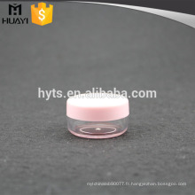 Mini petit pot transparent en plastique de 3ml / 5ml pour la crème de gel d&#39;oeil